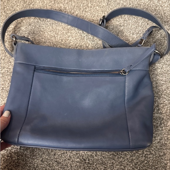 The Sak Leather Blue Embroidered Crossbody Bag - Picture 2 of 9